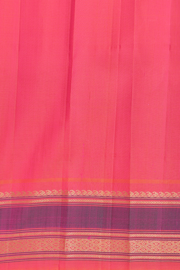 Gadwal Silk Saree In Pastel Brown With Checks Design