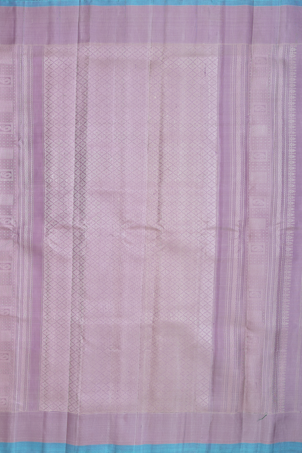 Gadwal Silk Saree In Pastel Brown With Threadwork Buttas