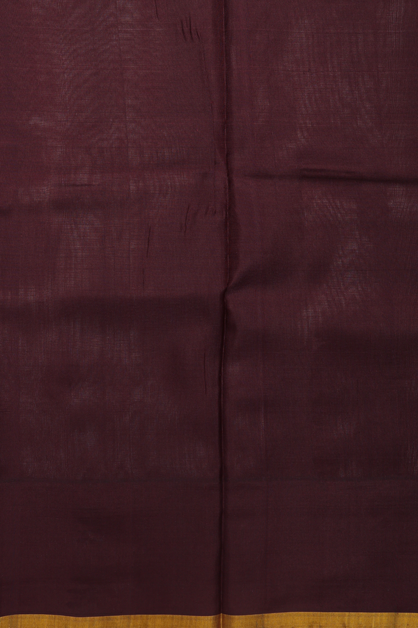 Gadwal Silk Saree In Pastel Khaki With Contrast Border