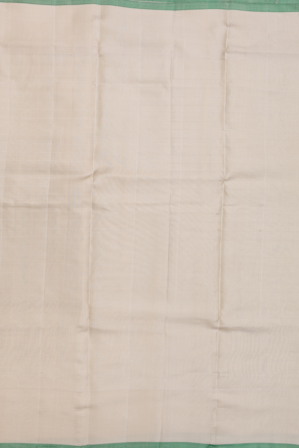 Gadwal Silk Saree In Pine Green With Checks Design