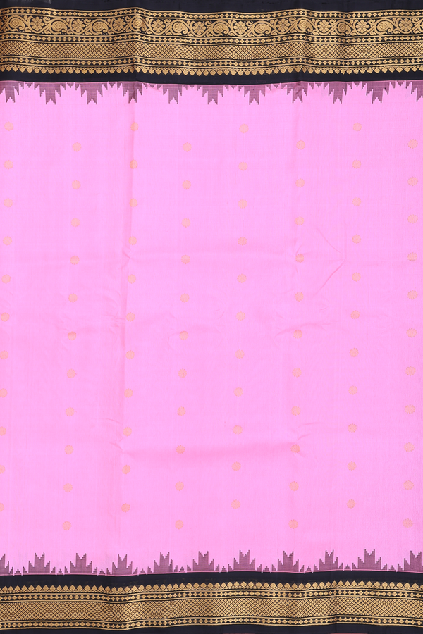 Gadwal Silk Saree In Pink With Floral Buttas