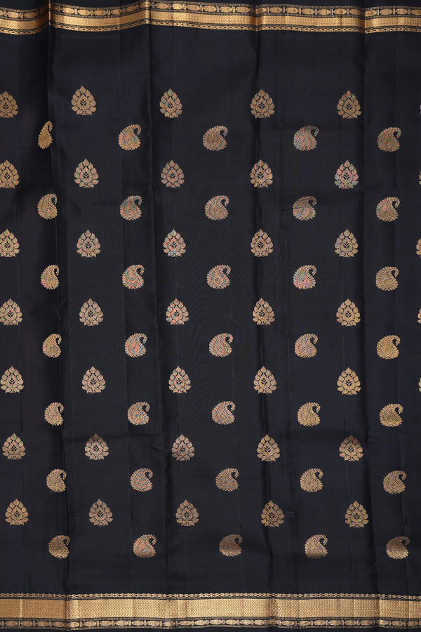 Gadwal Silk Saree In Scarlet Red With Contrast Border