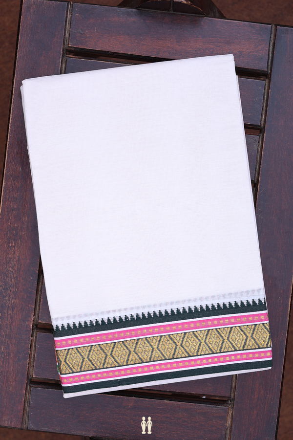 Ganga Jamuna Border White Cotton Dhoti