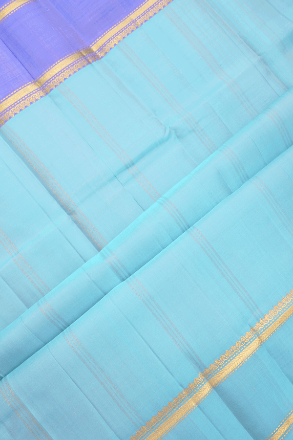 Ganga Jamuna Border Plain Blush Orange Kanchipuram Silk Saree