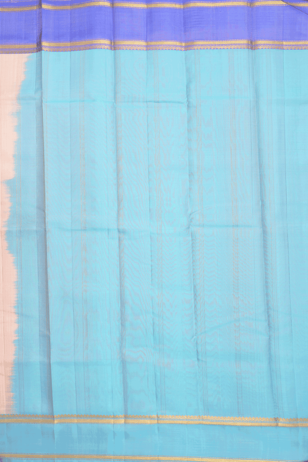 Ganga Jamuna Border Plain Blush Orange Kanchipuram Silk Saree