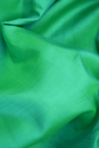 Ganga Jamuna Border Plain Jade Green Kanchipuram Silk Saree