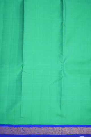 Ganga Jamuna Border Plain Jade Green Kanchipuram Silk Saree