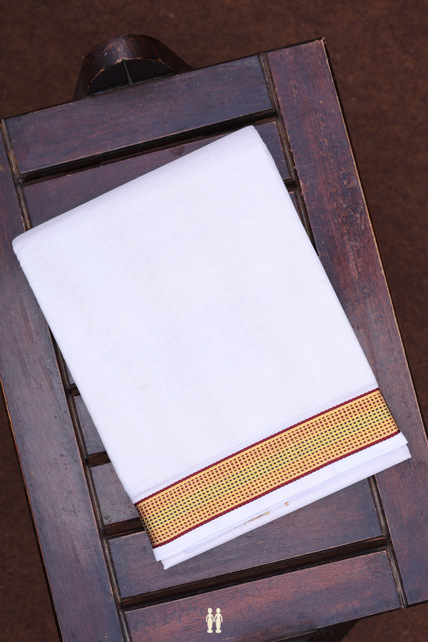 Ganga Jamuna Border White Cotton Dhoti
