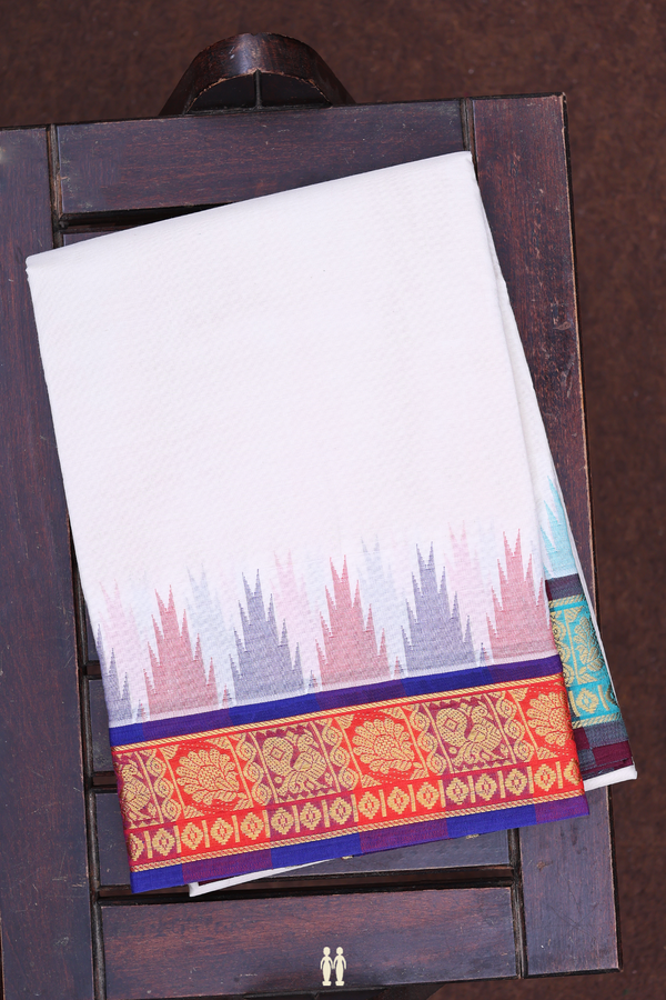 Ganga Jamuna Border White Cotton Dhoti
