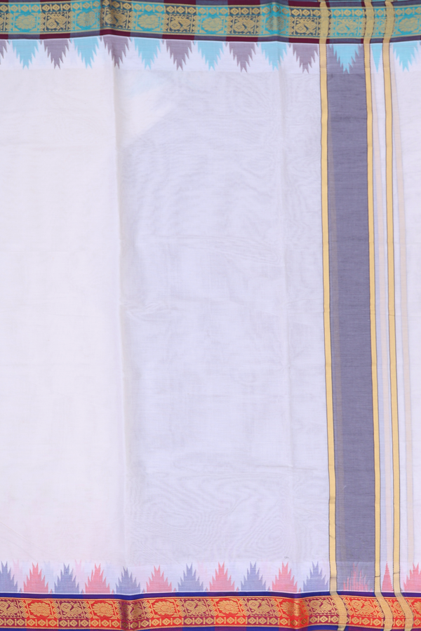 Ganga Jamuna Border White Cotton Dhoti