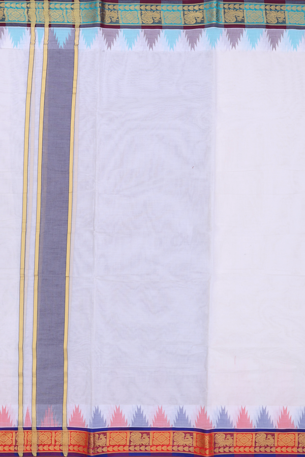 Ganga Jamuna Border White Cotton Dhoti