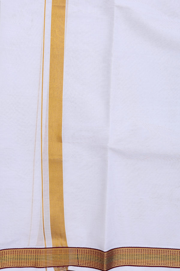 Ganga Jamuna Border White Cotton Dhoti