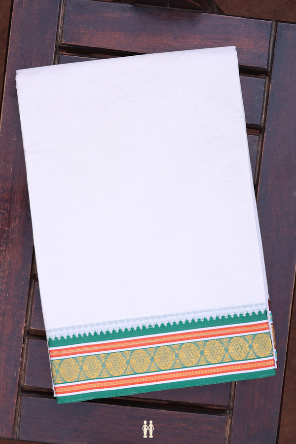 Ganga Jamuna Border White Cotton Dhoti