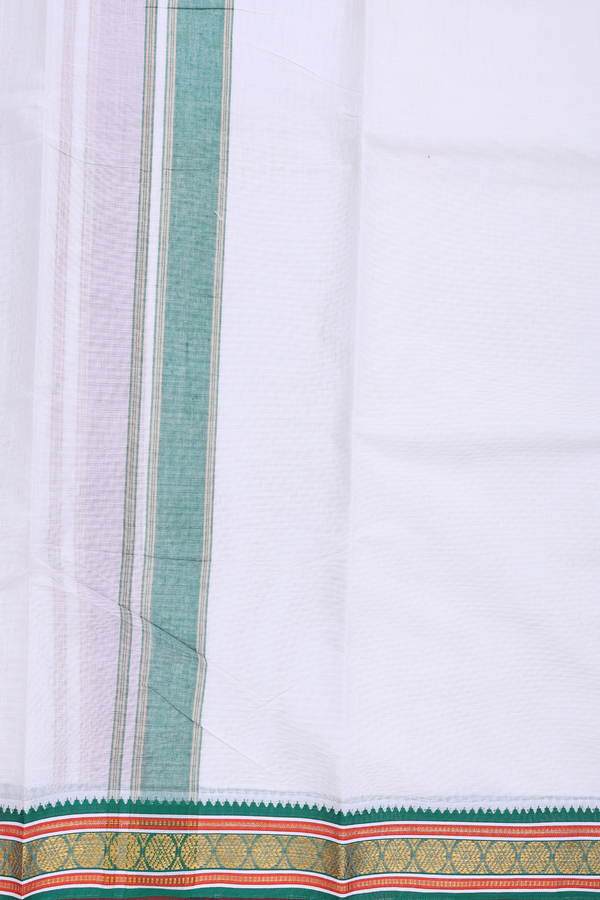 Ganga Jamuna Border White Cotton Dhoti