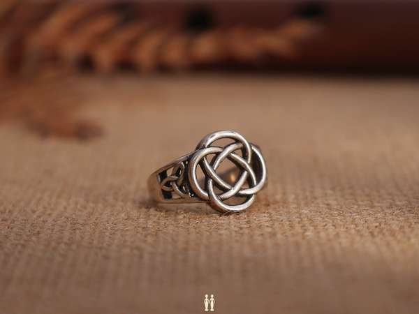 Geometric Design Pure Silver Ring