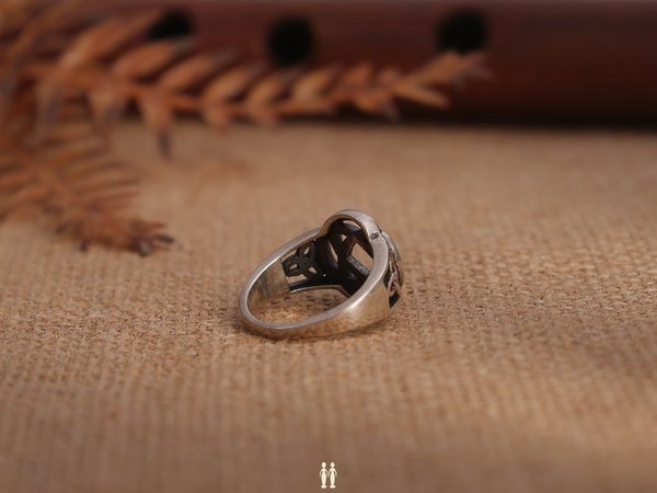 Geometric Design Pure Silver Ring