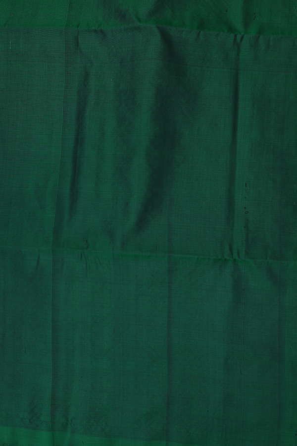 Geometric Zari Design Emerald Green Soft Silk Saree