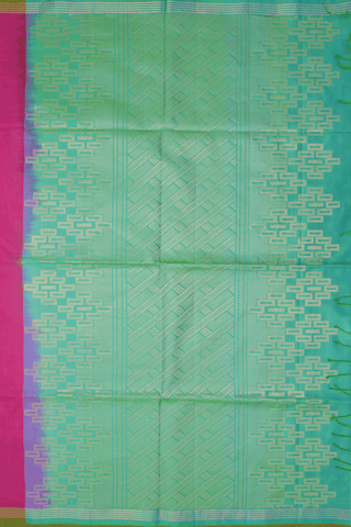 Geometric Zari Motifs Magenta Soft Silk Saree
