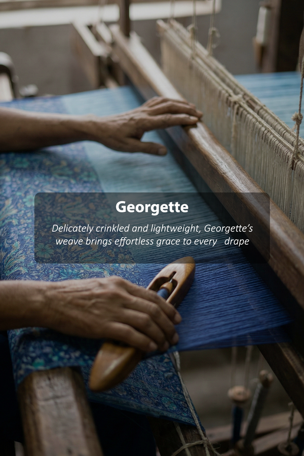 Georgette Banarasi Silk Saree In Blue With Floral Design