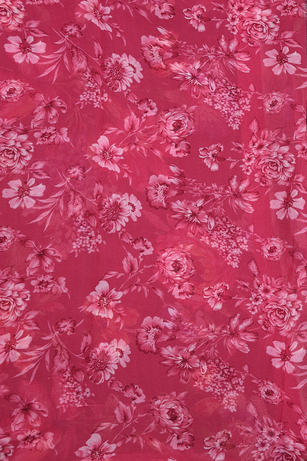 Georgette Saree In Black With Floral Design