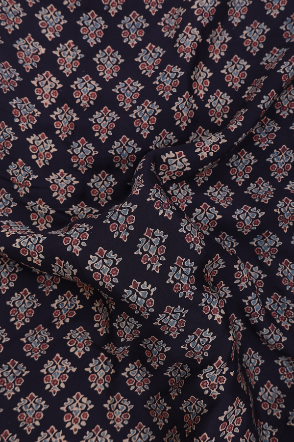 Georgette Saree In Dark Oak Brown With Printed Design