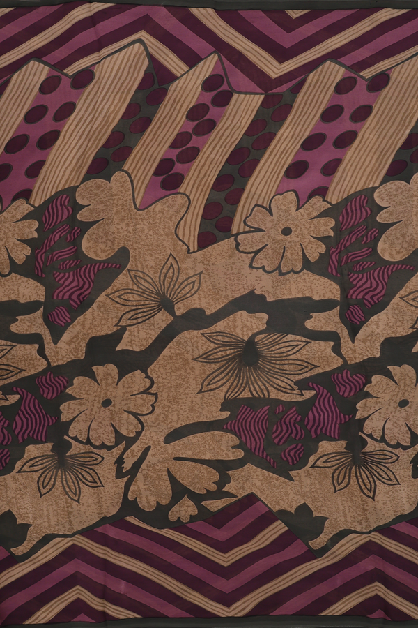 Georgette Saree In Multicolor With Allover Design