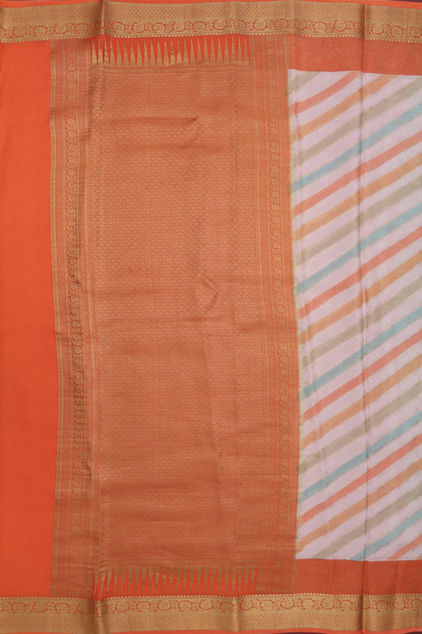 Georgette Saree In Multicolor With Diagonal Design