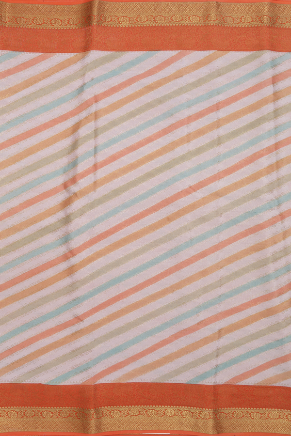 Georgette Saree In Multicolor With Diagonal Design