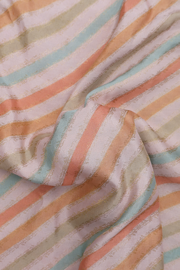 Georgette Saree In Multicolor With Diagonal Design