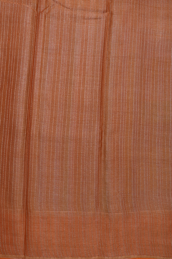 Georgette Saree In Multicolor With Stripes Design