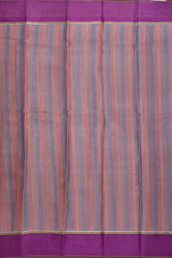 Georgette Saree In Multicolor With Stripes Design