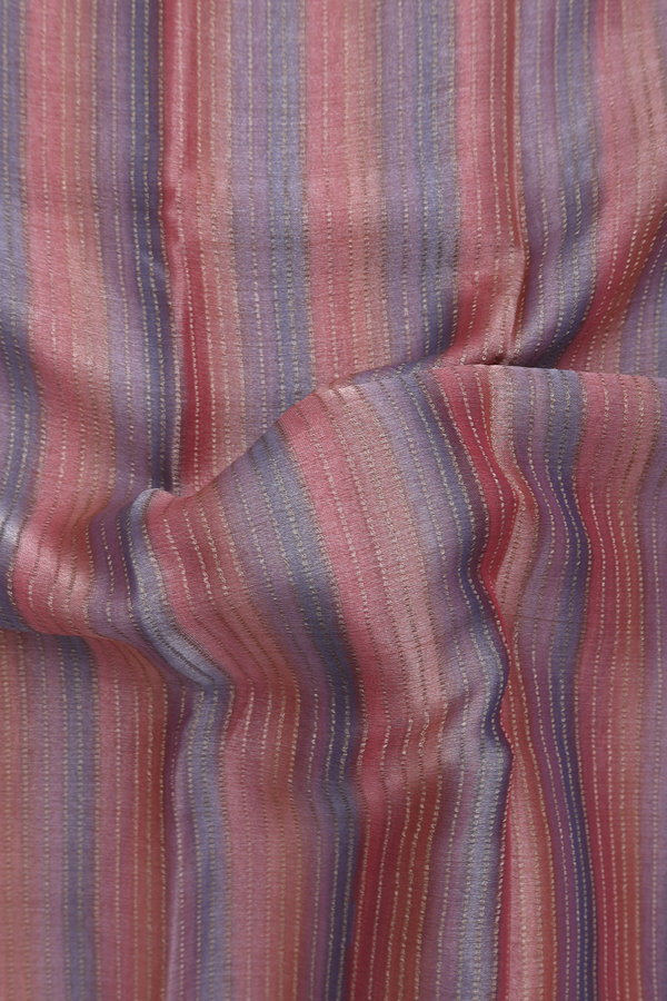 Georgette Saree In Multicolor With Stripes Design