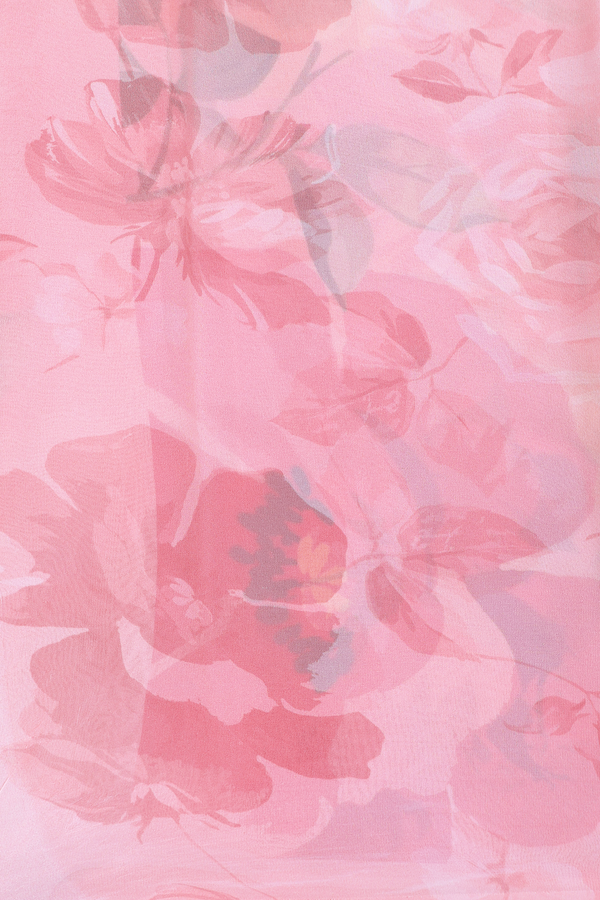 Georgette Saree In Pinkish Peach With Floral Printed Design