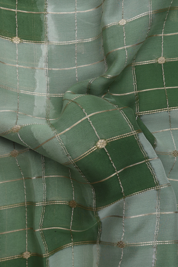 Georgette Saree In Shades Of Green With Allover Design