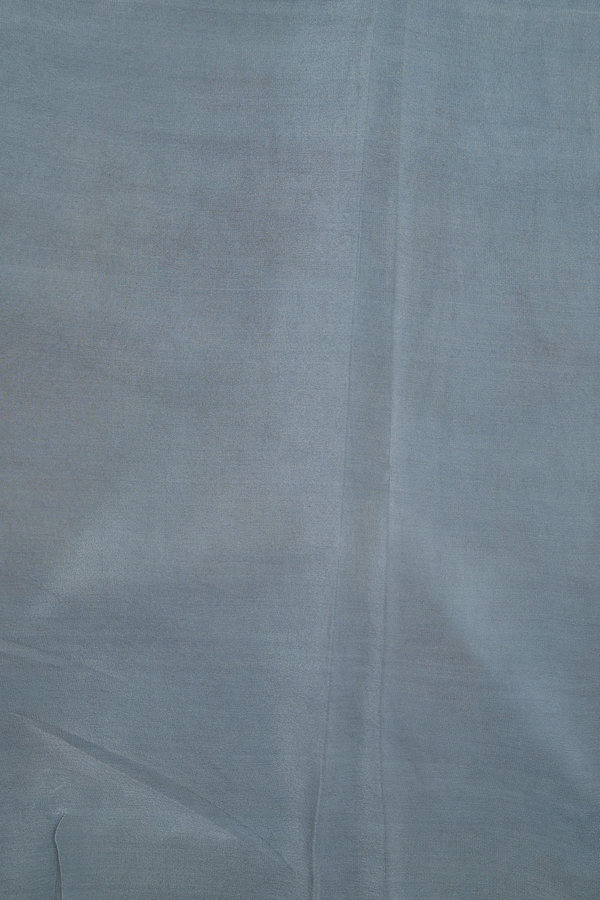 Georgette Saree In Stone Blue With Floral Design