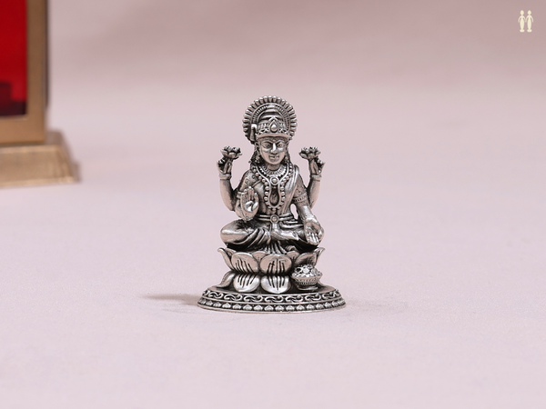 Goddess Lakshmi Pure Silver Idol