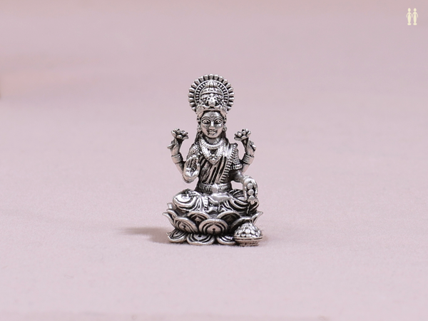 Goddess Lakshmi Pure Silver Idol