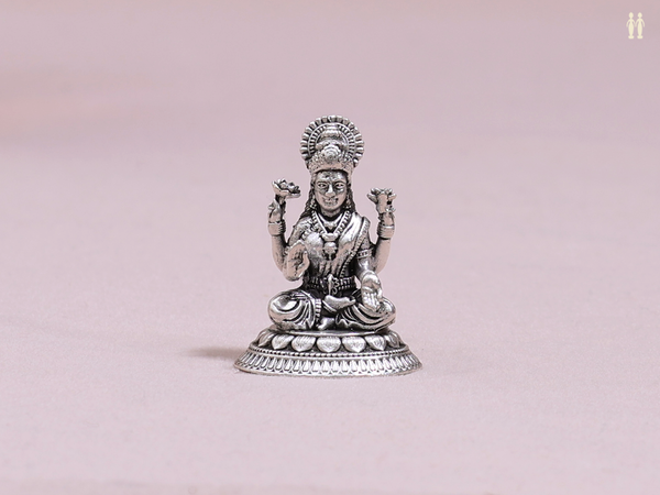 Goddess Lakshmi Pure Silver Idol