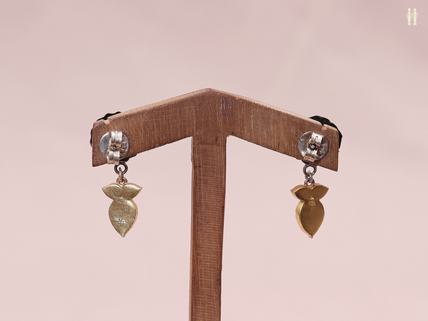 Kemp Stone Gold Plated Pure Silver Earrings