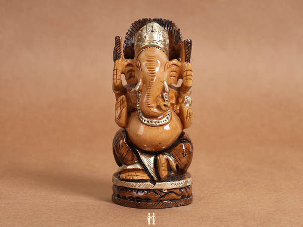 Lord Ganesha Wooden Statue