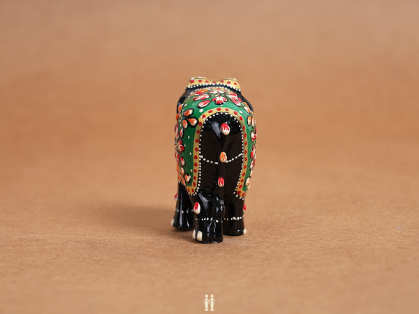 Set Of 2 Wooden Elephant For Decor