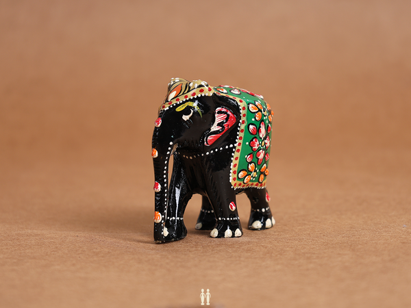 Set Of 2 Wooden Elephant For Decor