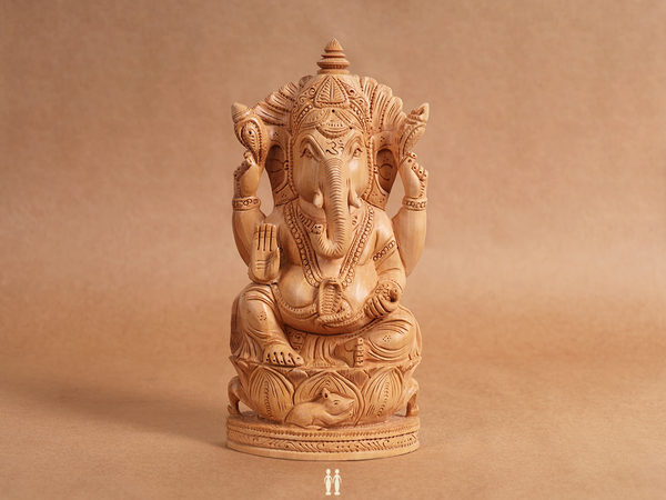 Wooden Handicraft Lord Ganesha For Showpiece