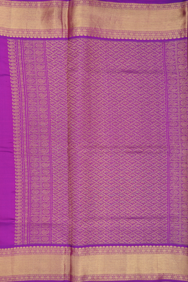 Kanchipuram Silk Saree In Green With Natural Dye Printed