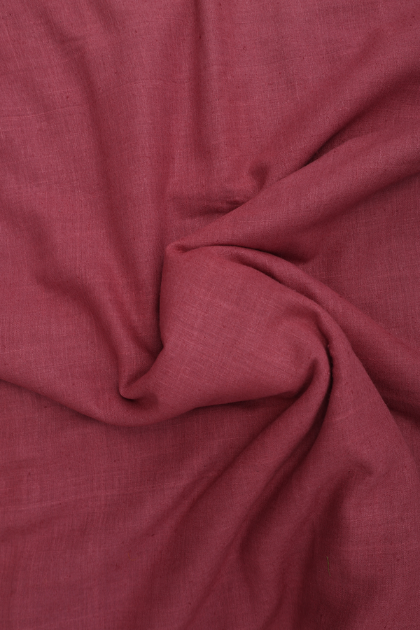 Handloom Cotton Saree In Dusty Rose Pink With Zari Border