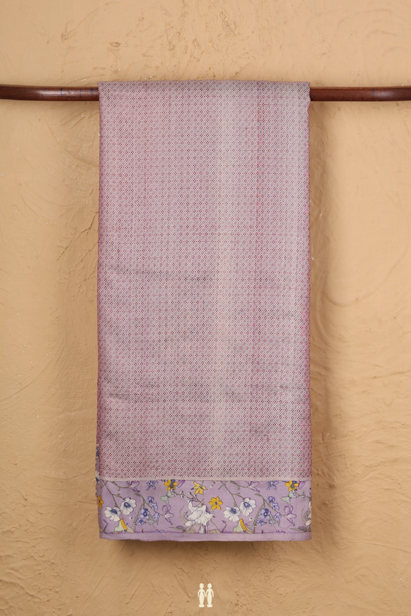 Kanchipuram Silk Saree In Purple With Jacquard Design