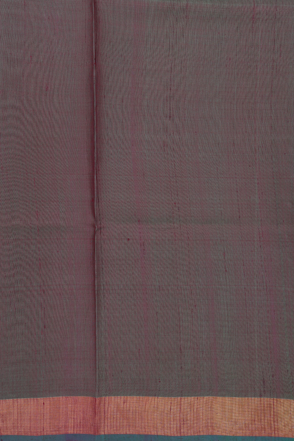 Kanchipuram Silk Saree In Purple And Dual Tone With Stripes