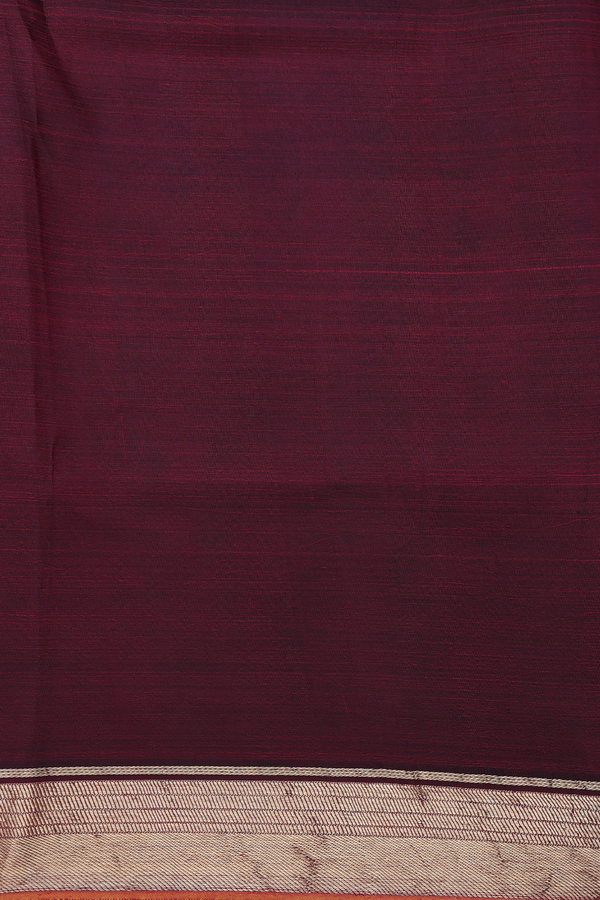 Kanchipuram Silk Saree In Maroon With Peacock Design