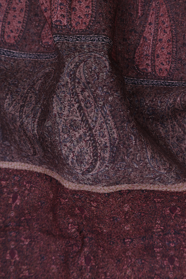Kanchipuram Silk Saree In Brown With Natural Dye Printed