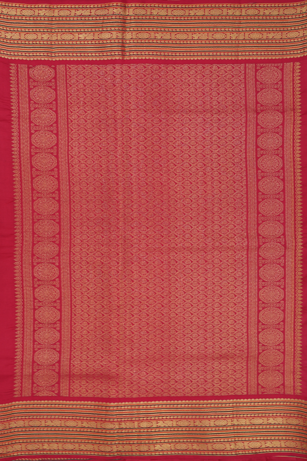Kanchipuram Silk Saree In Black With Natural Dye Printed